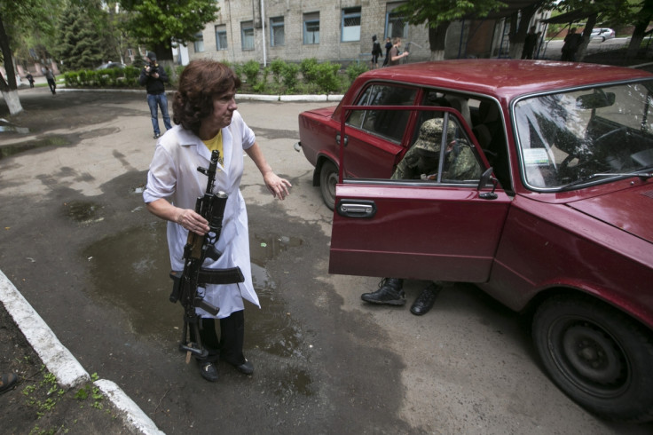 injured pro-Russian Slaviansk