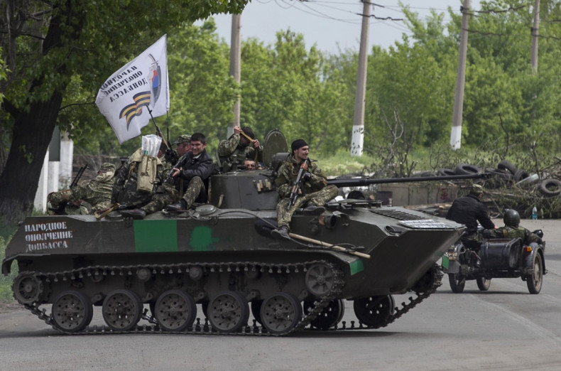 pro-Russians patrol Slavyansk