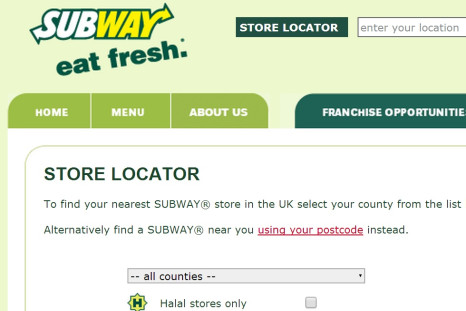 Subway has brought back Halal search option to its website