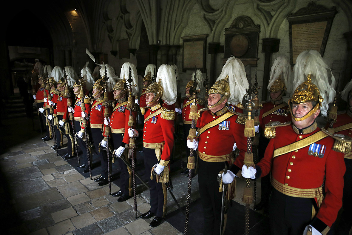 The Queen and Prince Charles Attend Order of the Bath Service in Full Regalia