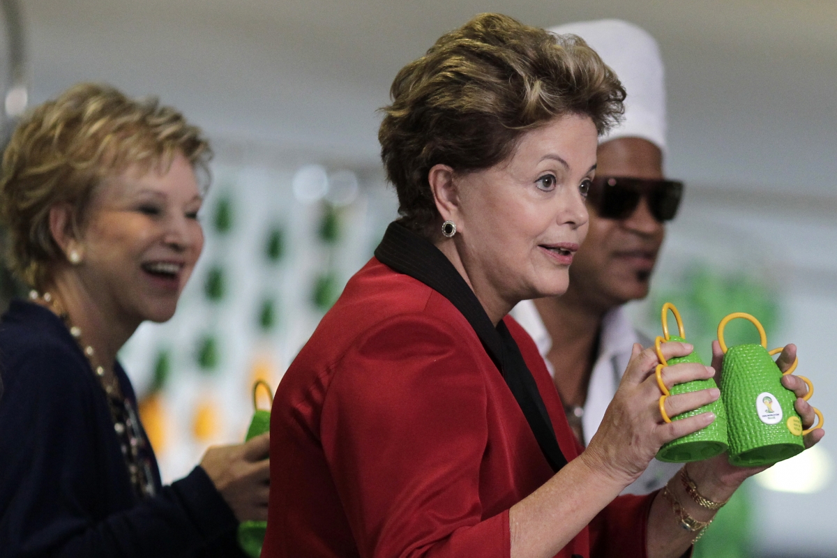 Brazil's President Dilma Rousseff holds the Caxirola, musical instrument to be used at the 2014 Brazil World Cup Brazil's President Dilma Rousseff holds the Caxirola, musical instrument to be used at the 2014 Brazil World Cup