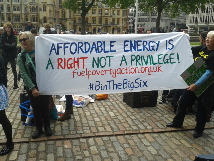 Protesters outside British Gas AGM