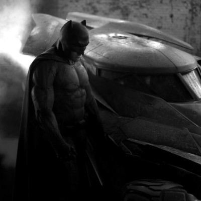 Ben Affleck as Batman and the new Batmobile