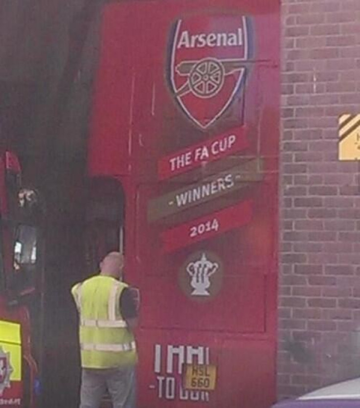 Arsenal team bus
