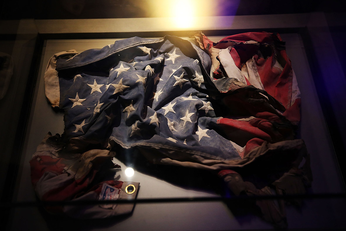 An American Flag recovered from the World Trade Center site