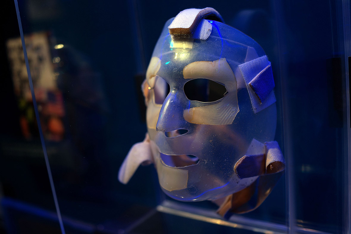 A recovery mask used by a burn victim from the attacks on September 11 A recovery mask used by a burn victim from the attacks on September 11