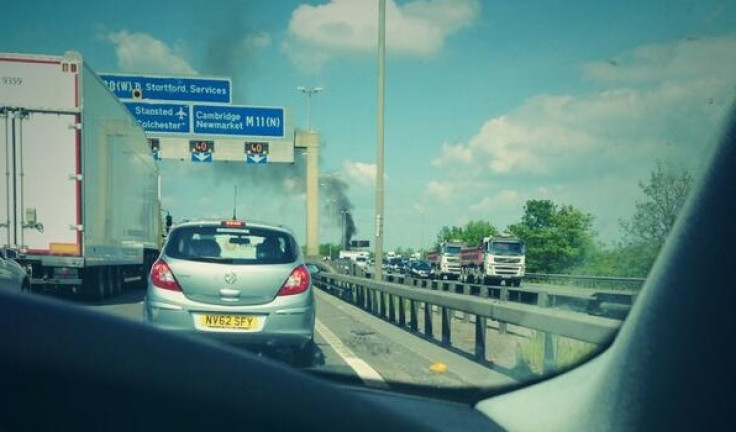 Crash on M11 between junctions 7 and 8 caused gridlock on Thursday afternoon