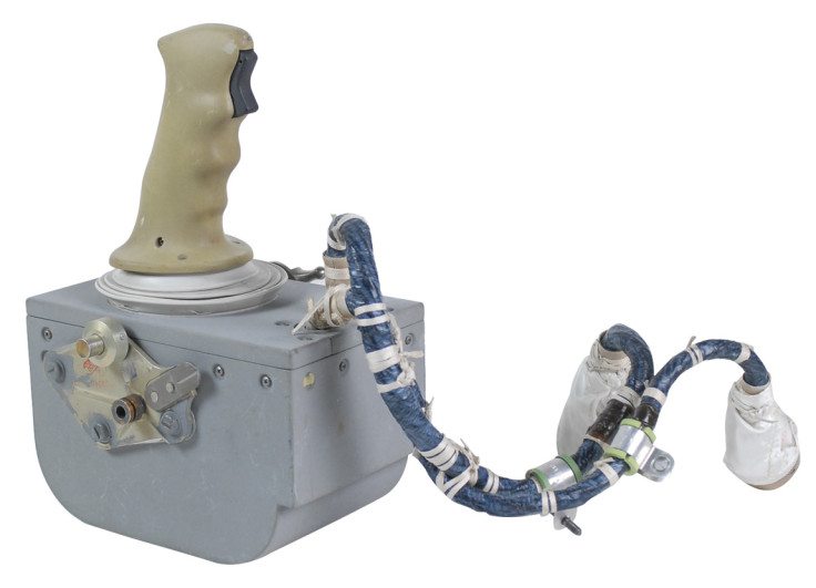 Apollo 15 lunar module rotational hand controller that flew to the moon's surface