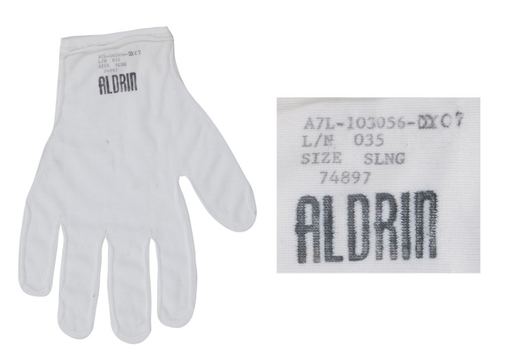 Buzz Aldrin glove liner from Apollo 11, the first space mission to successfully land on the moon