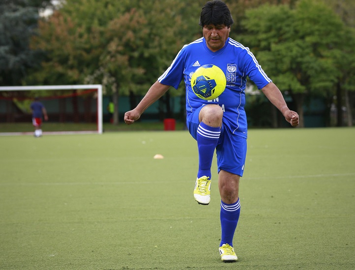 Bolivia President Evo Morales Turns Professional Footballer for Sport