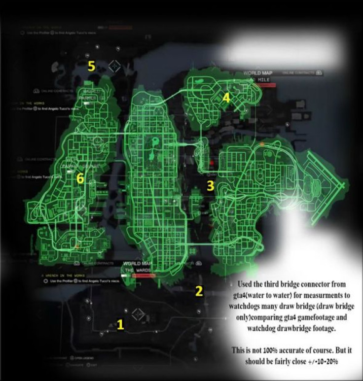 Watch Dogs Full Map Leaks Ahead of Launch, Map Comparison with GTA 4 and GTA 5