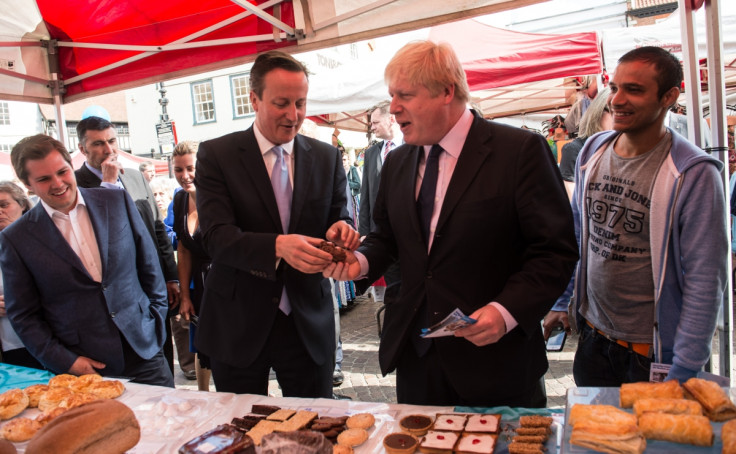 David Cameron and Boris Johnson campaigning