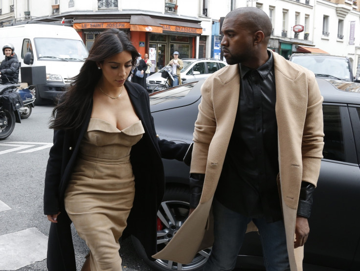 Kim Kardashian and rapper Kanye West in Paris