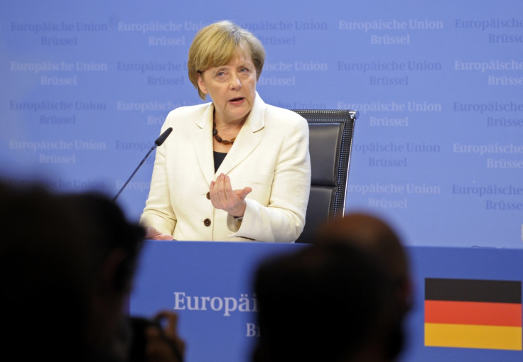Angela Merkel addresses EU summit