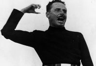 Oswald Mosley addressing a British Union of Fascists rally in Hyde Park, 1936