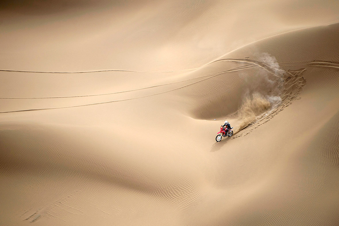 motorbike sand dune desert