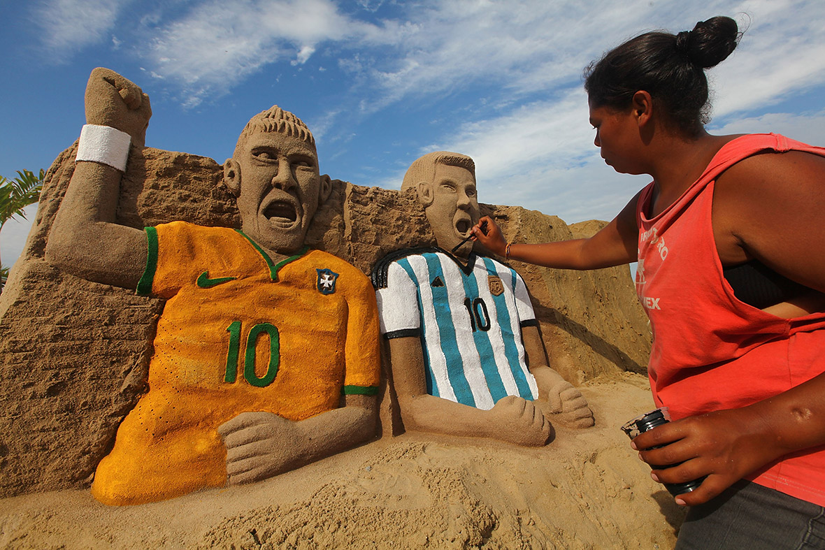world cup sand sculpture