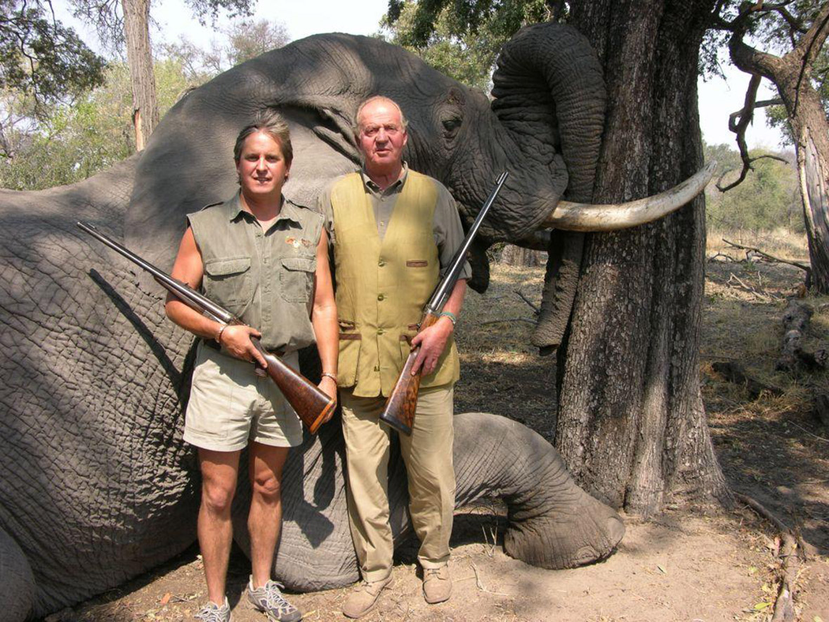 King Juan Carlos I of Spain elephant