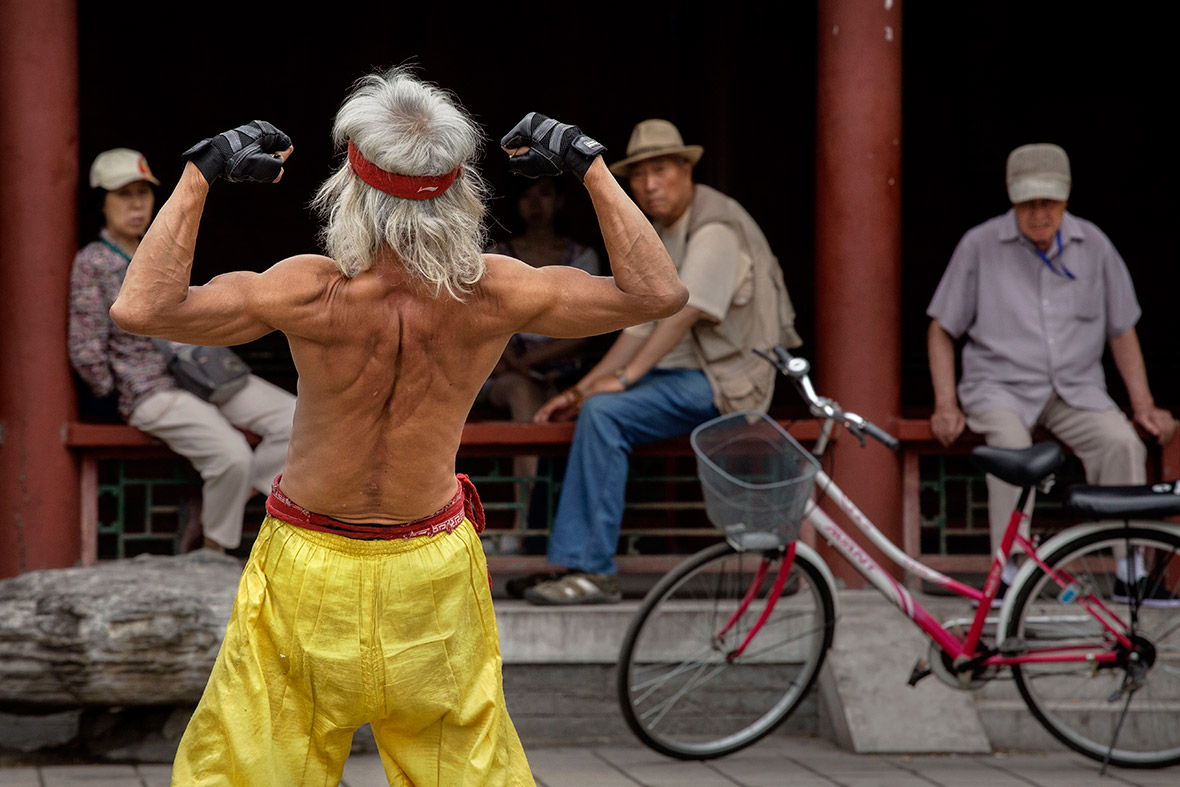 elderly man muscles