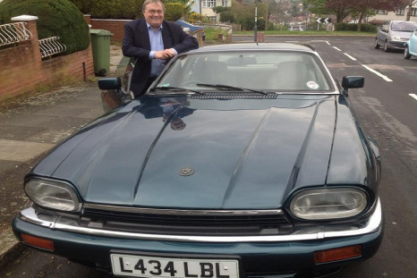 John Prescott - posing with his stylish motor, looks to have been a loving owner of the 1994 Jaguar