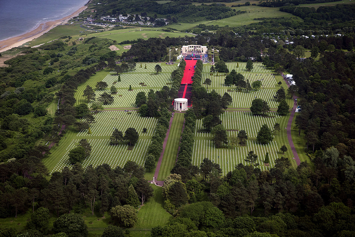 D-Day American cemetery aerial