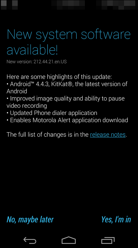 Android 4.4.3 OTA Starts Rolling to Unlocked Moto X, Moto G and Moto E Android 4.4.3 OTA Starts Rolling to Unlocked Moto X, Moto G and Moto E
