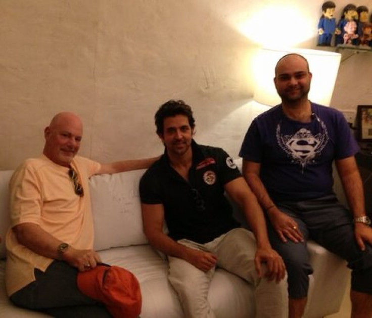 Hrithik Roshan with Rob Cohen (L)