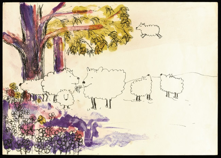 'Oh Dear Sheep' from 'Bernice's Sheep' water drawing.
