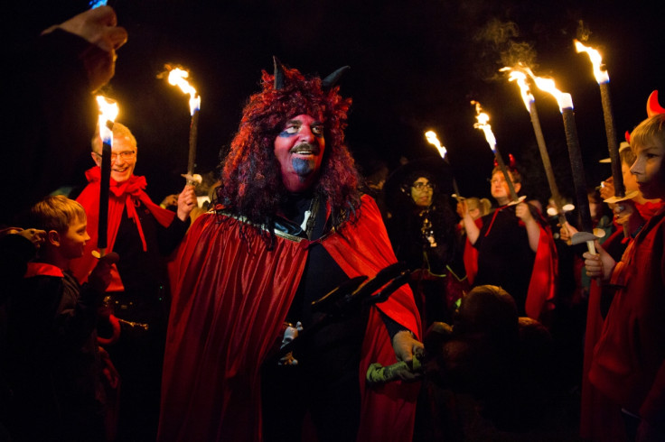 An occult devotee celebrates the Walpurgisnacht pagan festival