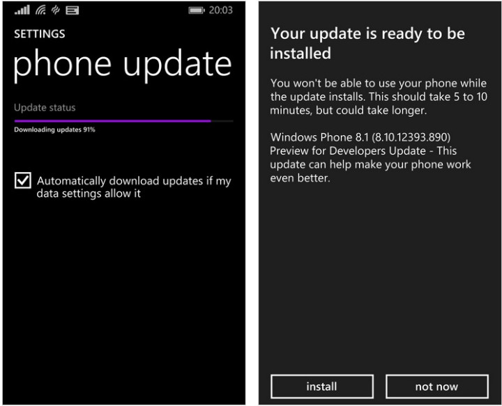 Windows Phone 8.1 Windows Phone 8.1