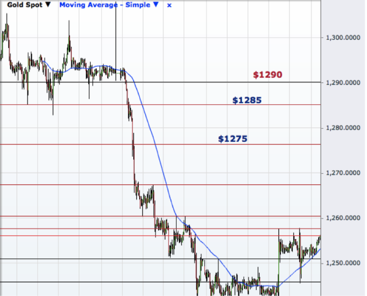 Gold hourly