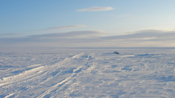 An example of an Arctic ice trail used by the Inuits An example of an Arctic ice trail used by the Inuits