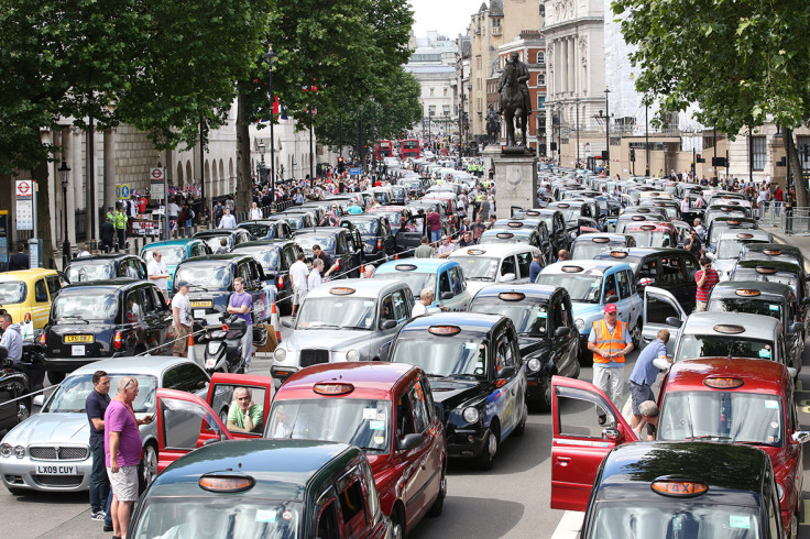 A previous Uber taxi protest London