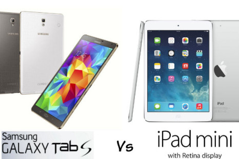 Samsung Galaxy Tab S 8 vs iPad Mini Retina