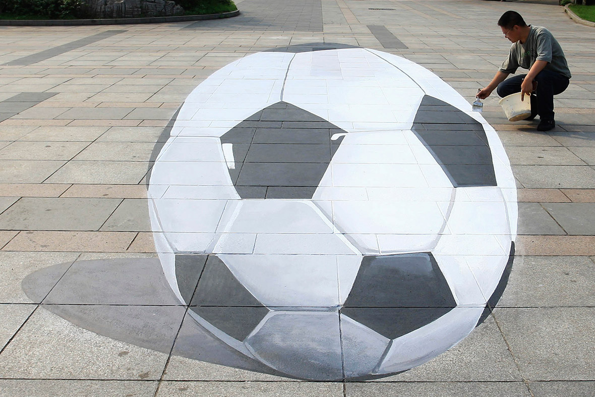 world cup 3d ball painting