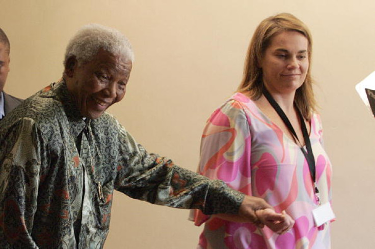 Nelson Mandela with his personal assistant Zelda la Grange
