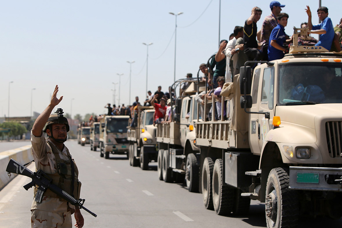 iraq volunteers trucks
