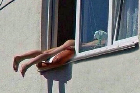 Austrian nude sunbather