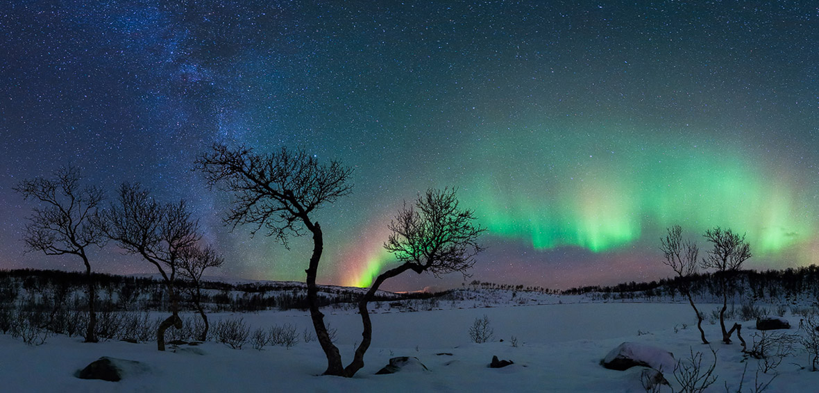 Aurora and the Milky Way by Rune Johan Engeboe