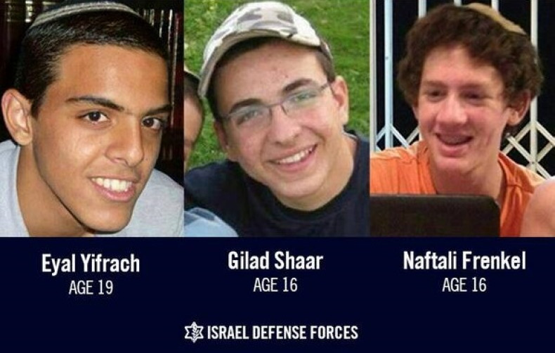 Missing Israeli teenagers Naftali Frenkel, Gilad Shaar and Eyal Yifrach