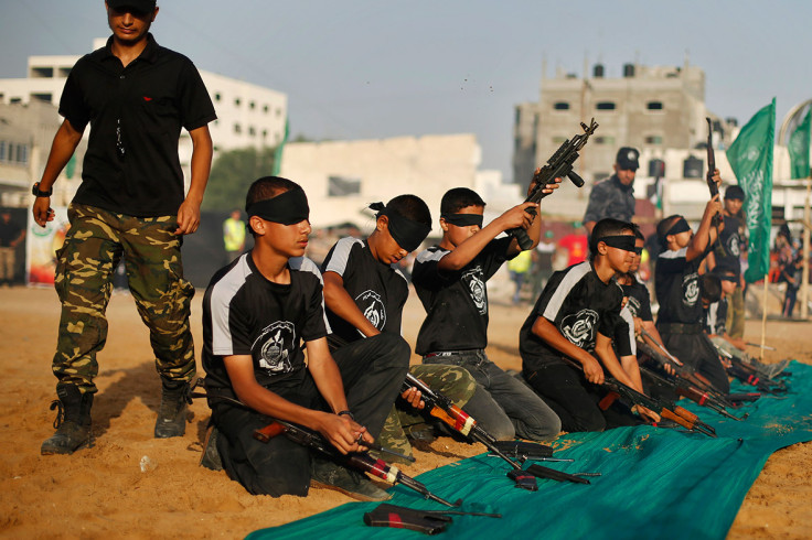 hamas summer camps blindfold