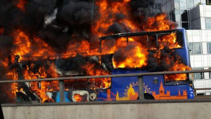 Tourist Bus on Fire