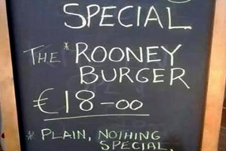 The Rooney burger of Chicken Lodge in Manchester promises to be 'plain' and 'overpriced'
