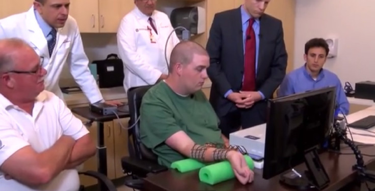 Paralysed man moves hand power of thought