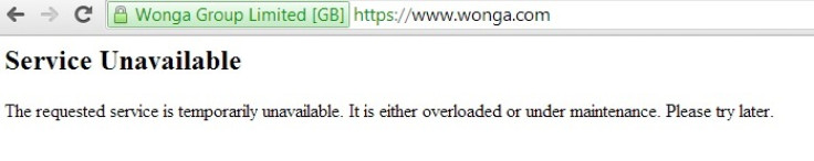 wonga website down