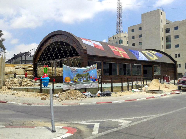 The Krusty Krab, now being constructed on the West Bank in Palestine