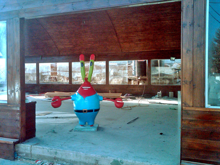 Mr Krabs visits the Krusty Krab in the West Bank