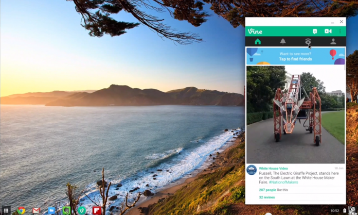 Vine Android App Working on Chromebook laptops