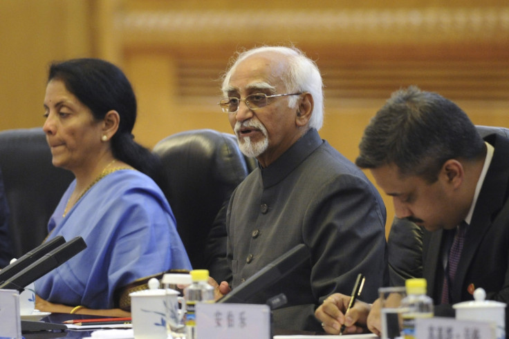 India's Vice President Shri Mohammad Hamid Ansari (C)