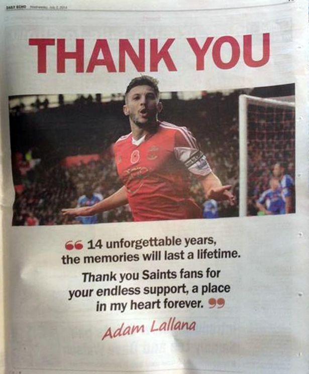 Lallana advert